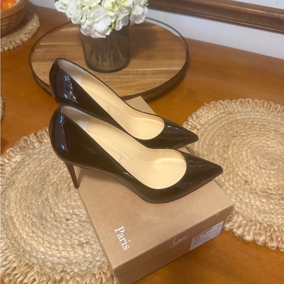 Christian Louboutin Black Patent Leather Heels - Picture 2 of 6